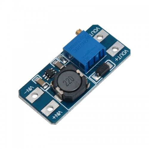 ماژول رگولاتور DC به DC افزاینده 2 آمپر MT3608 با قابلیت تنظیم ولتاژ خروجی