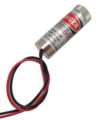 ماژول لیزر قرمز نقطه ای 5 ولت 5mw با قابلیت تنظیم نور