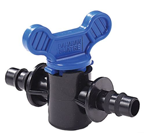 شیر دو طرف 16 میلیمتر آبیاری