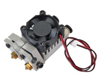 هات اند دو نازله پرینتر سه بعدی مدل E3D V6 با فن خنک کننده